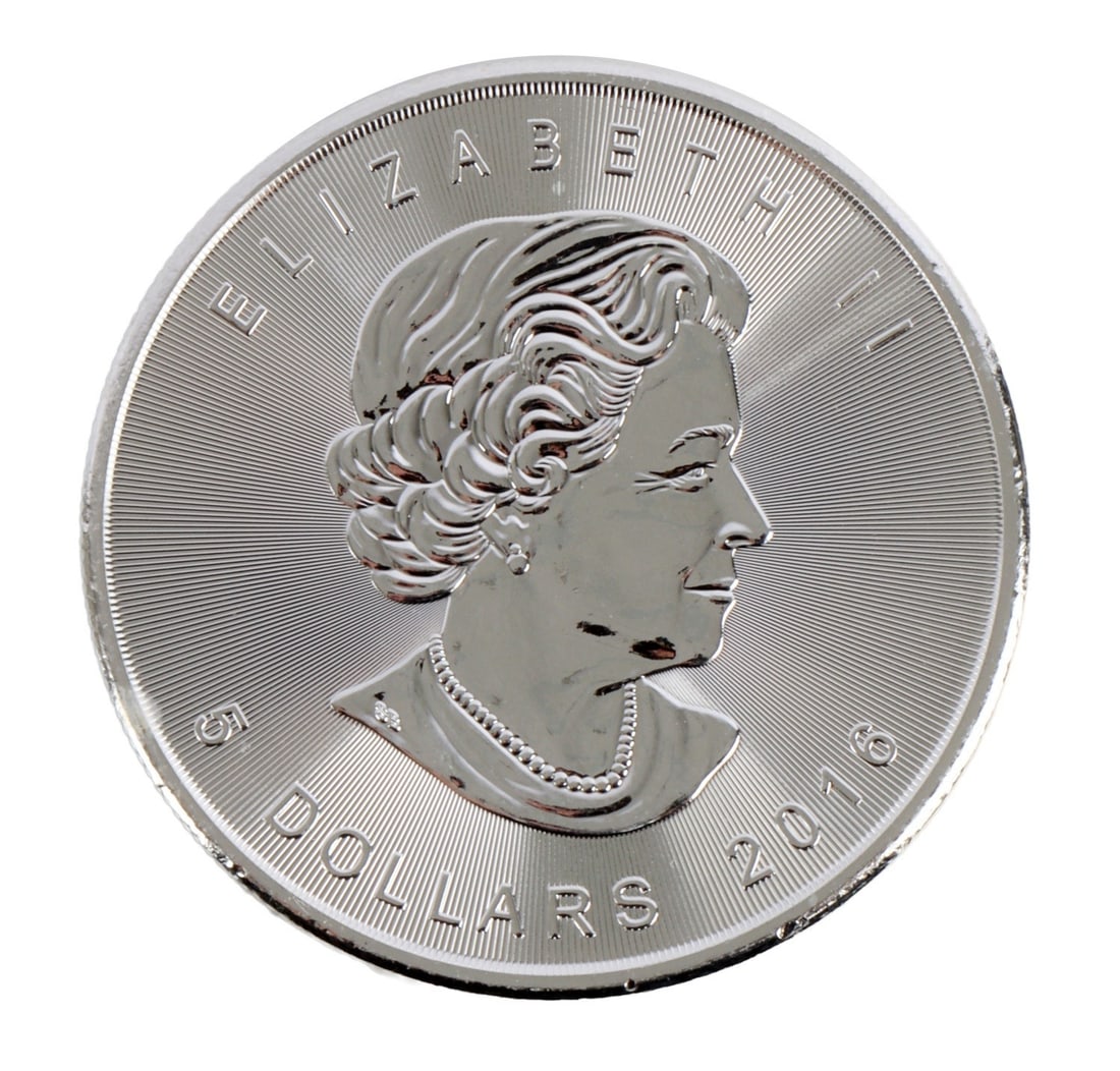 ONE CANADA SILVER MAPLE LEAF COIN 1 OZT .9999 FINE (1 of 2)