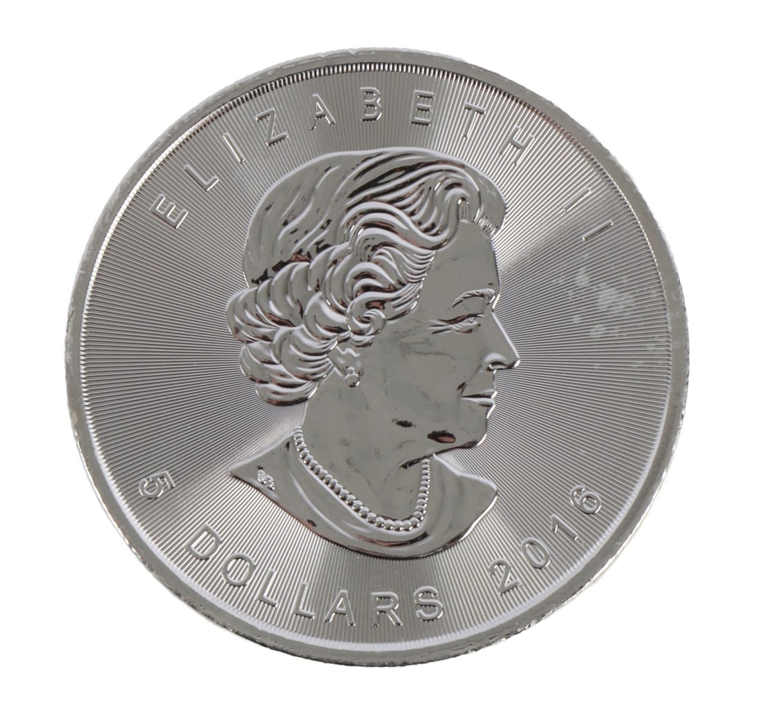 ONE CANADA SILVER MAPLE LEAF COIN 1 OZT .9999 FINE (1 of 2)