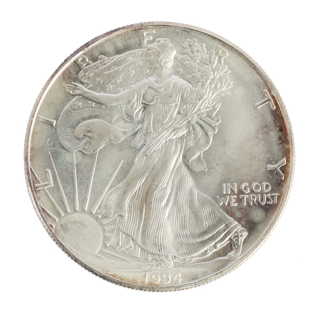 ONE US SILVER EAGLE 1 OZT .999 FINE SILVER COIN (1 of 2)