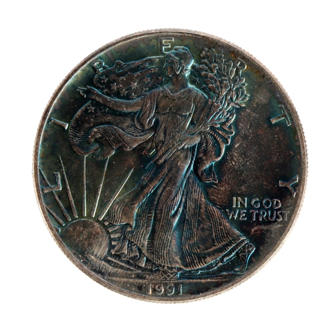 ONE US SILVER EAGLE 1 OZT .999 FINE SILVER COIN (1 of 2)