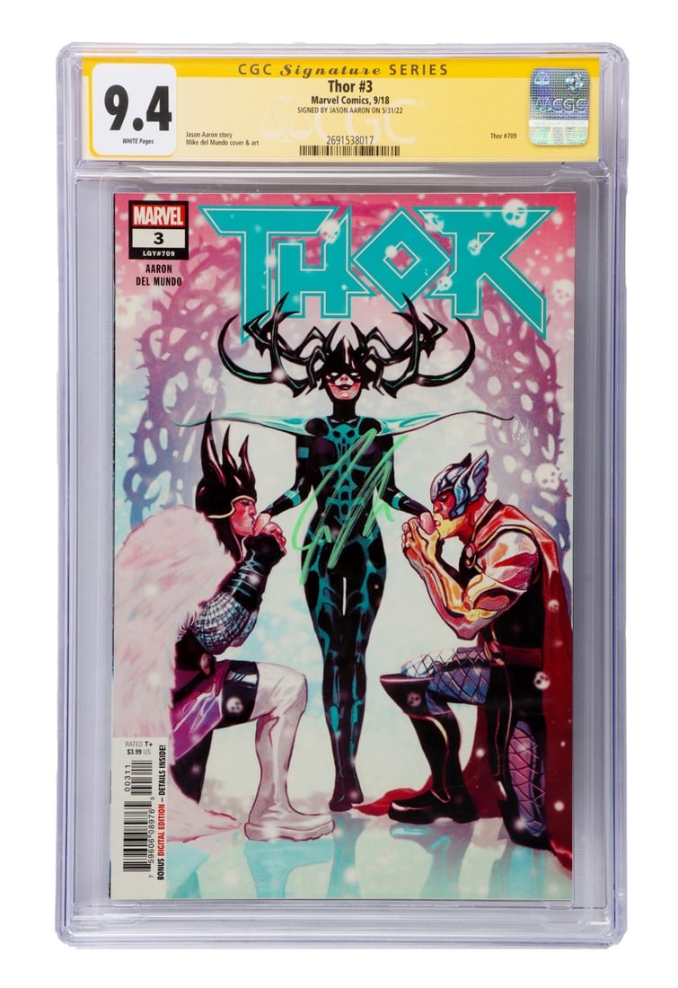 GRADED THOR #3 SIGNED BY JASON AARON (1 of 4)