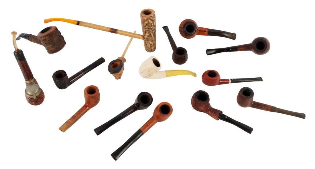 MEERSCHAUM & BRIAR ESTATE PIPE LOT OF 15 PIECES (1 of 17)