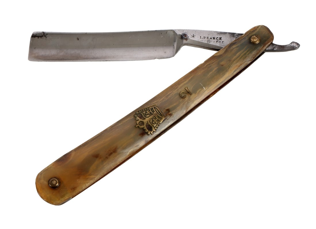 ANTIQUE STRAIGHT RAZOR I. PEARCE CROWN (1 of 7)