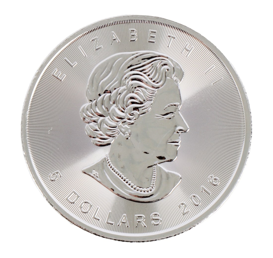 ONE CANADA SILVER MAPLE LEAF COIN 1 OZT .9999 FINE (1 of 2)