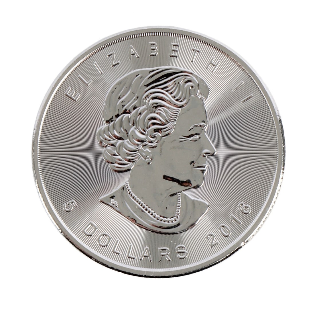 ONE CANADA SILVER MAPLE LEAF COIN 1 OZT .9999 FINE (1 of 2)