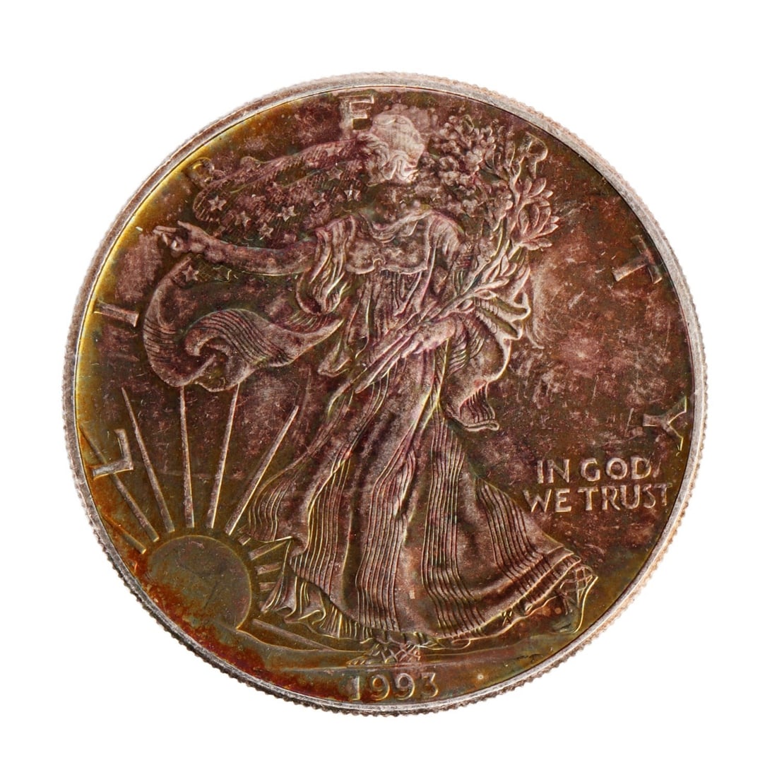 ONE US SILVER EAGLE 1 OZT .999 FINE SILVER COIN (1 of 2)