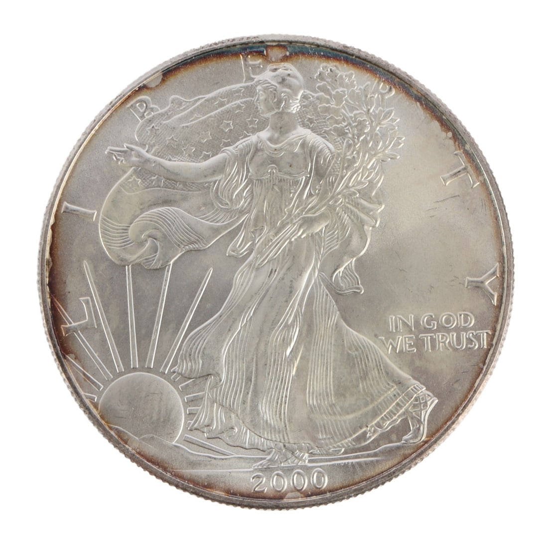 ONE US SILVER EAGLE 1 OZT .999 FINE SILVER COIN (1 of 2)
