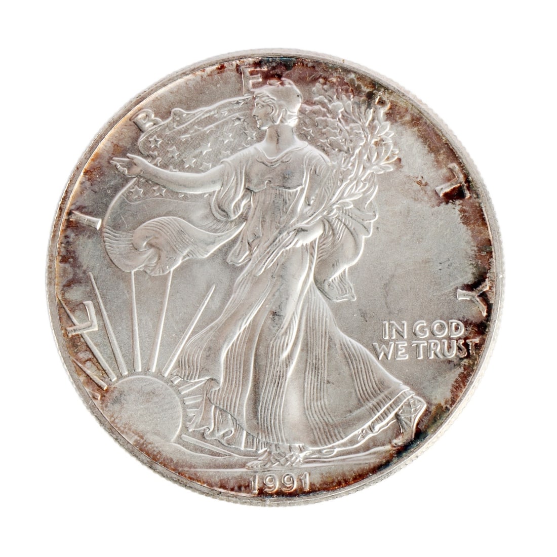 ONE US SILVER EAGLE 1 OZT .999 FINE SILVER COIN (1 of 2)