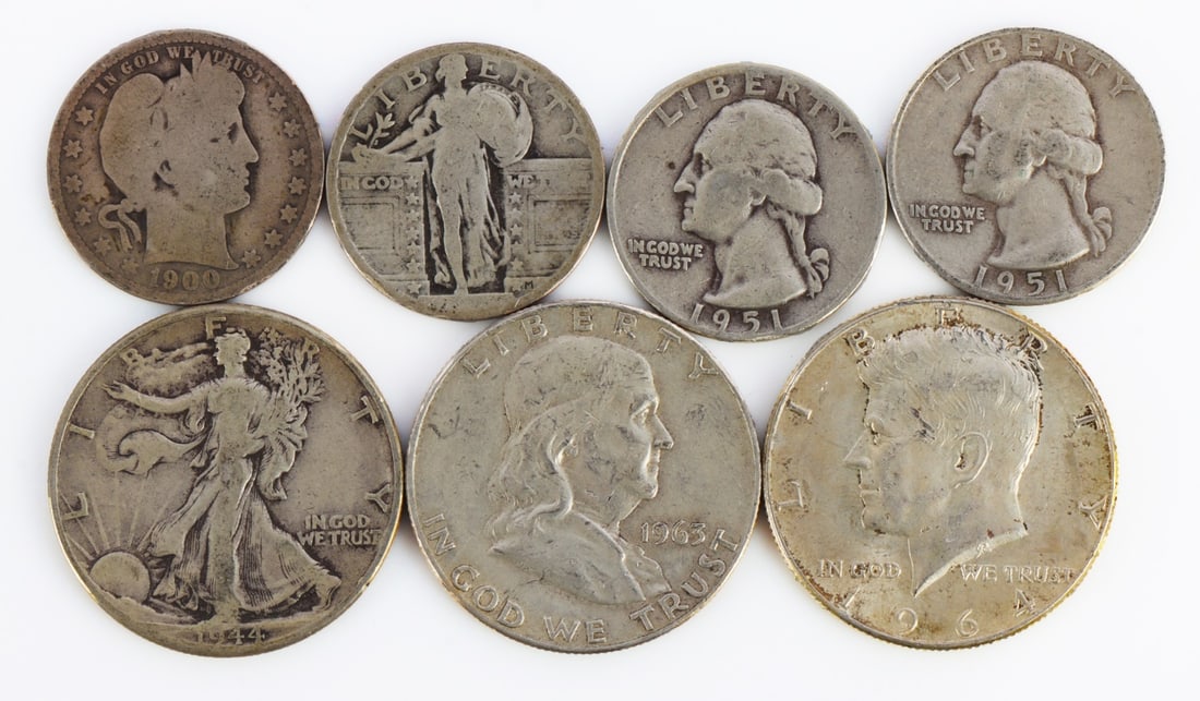 PRE-1964 US CONSTITUTIONAL SILVER $2.50 FACE VALUE (1 of 2)