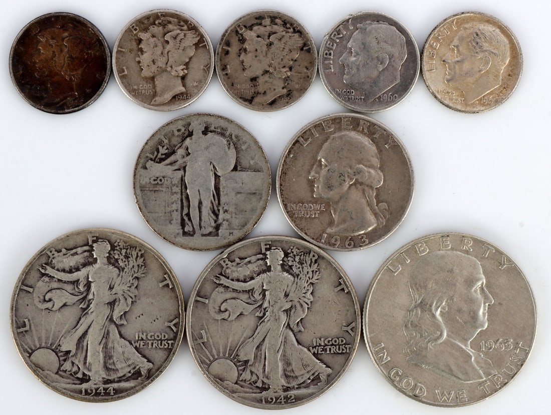 PRE-1964 US CONSTITUTIONAL SILVER $2.50 FACE VALUE (1 of 2)