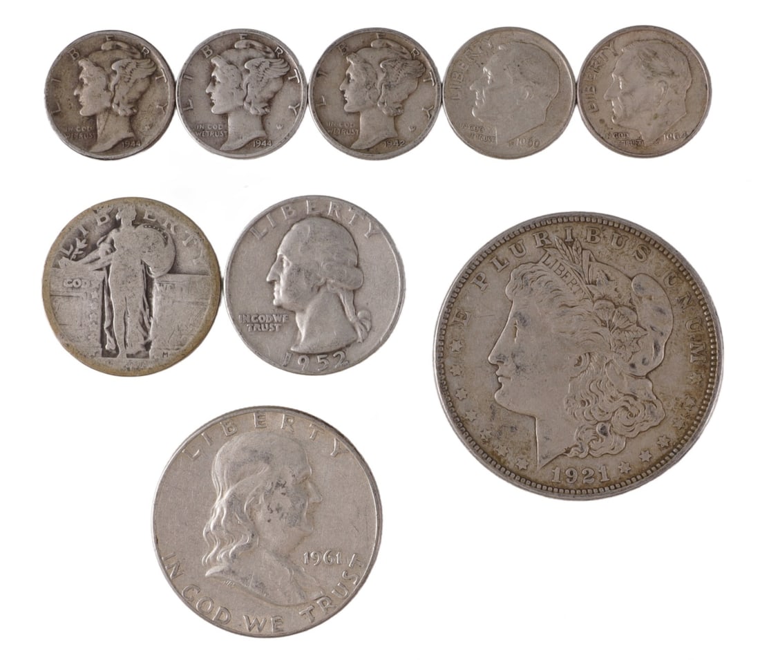 PRE-1964 US CONSTITUTIONAL SILVER $2.50 FACE VALUE (1 of 4)