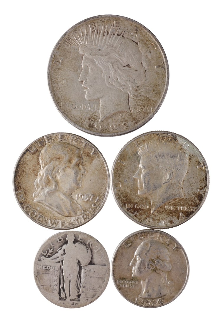 PRE-1964 US CONSTITUTIONAL SILVER $2.50 FACE VALUE (1 of 2)