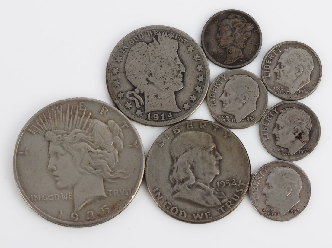 PRE-1964 US CONSTITUTIONAL SILVER $2.50 FACE VALUE (1 of 2)