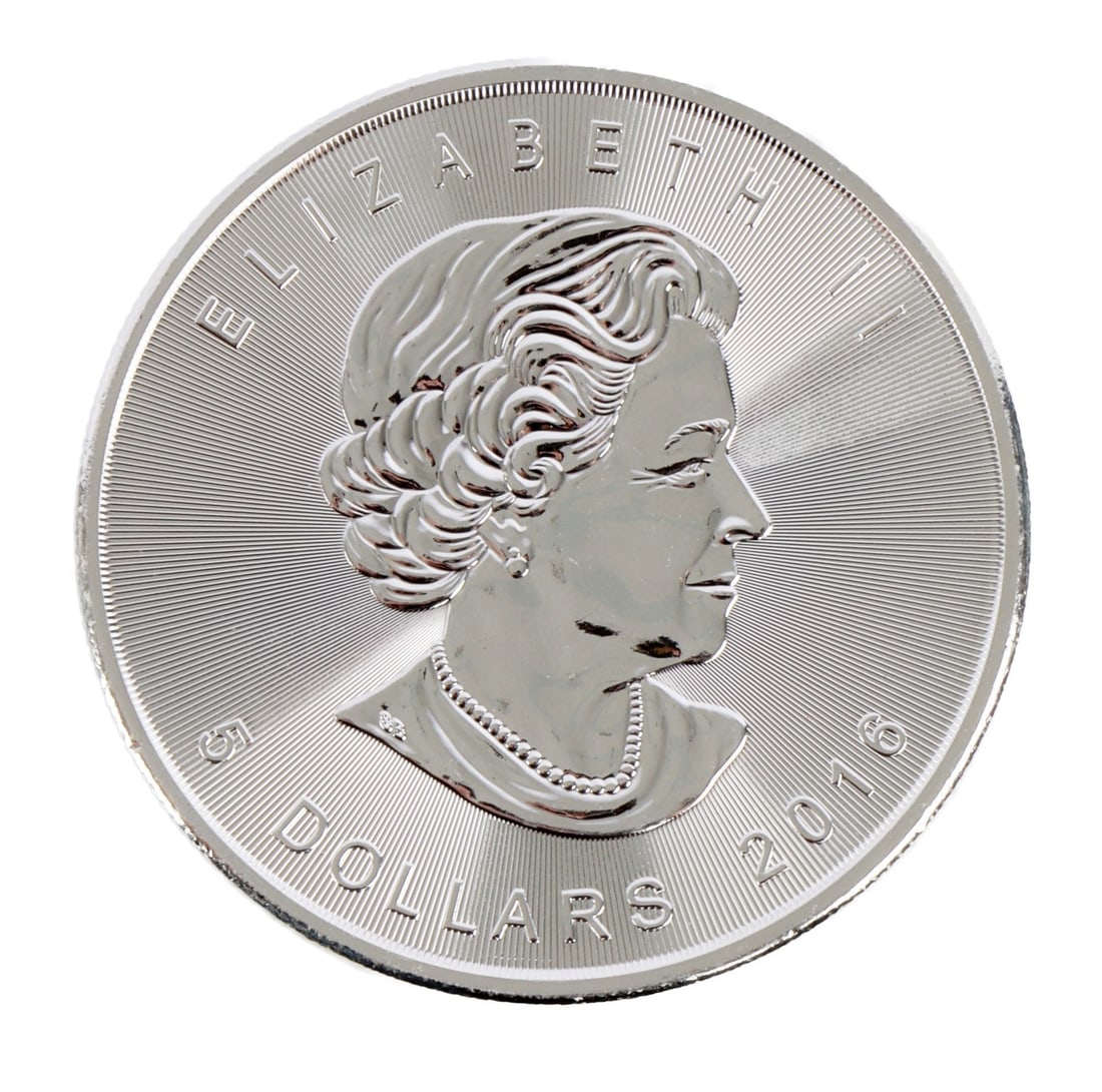 ONE CANADA SILVER MAPLE LEAF COIN 1 OZT .9999 FINE (1 of 2)