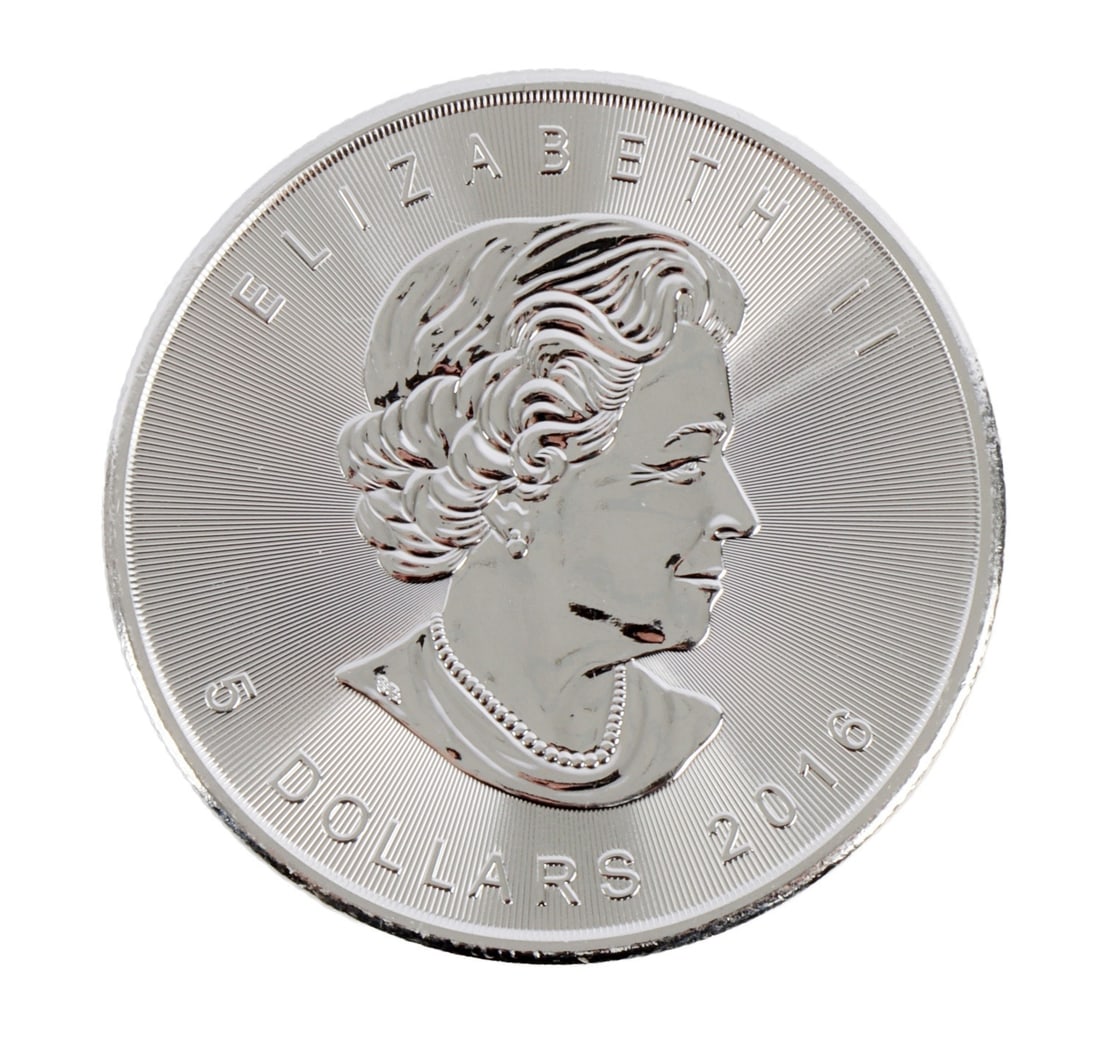 ONE CANADA SILVER MAPLE LEAF COIN 1 OZT .9999 FINE (1 of 2)