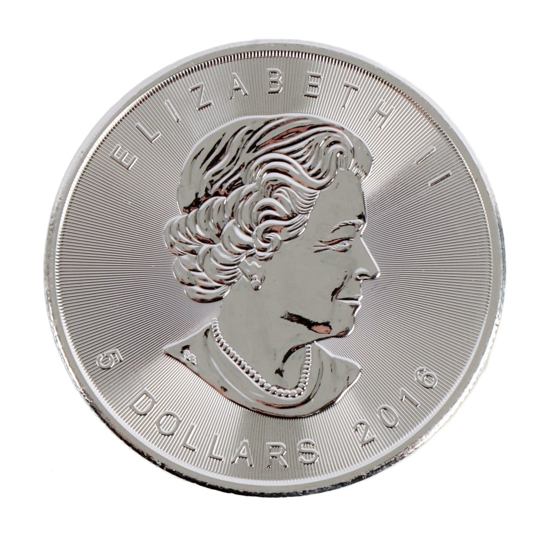 ONE CANADA SILVER MAPLE LEAF COIN 1 OZT .9999 FINE (1 of 2)