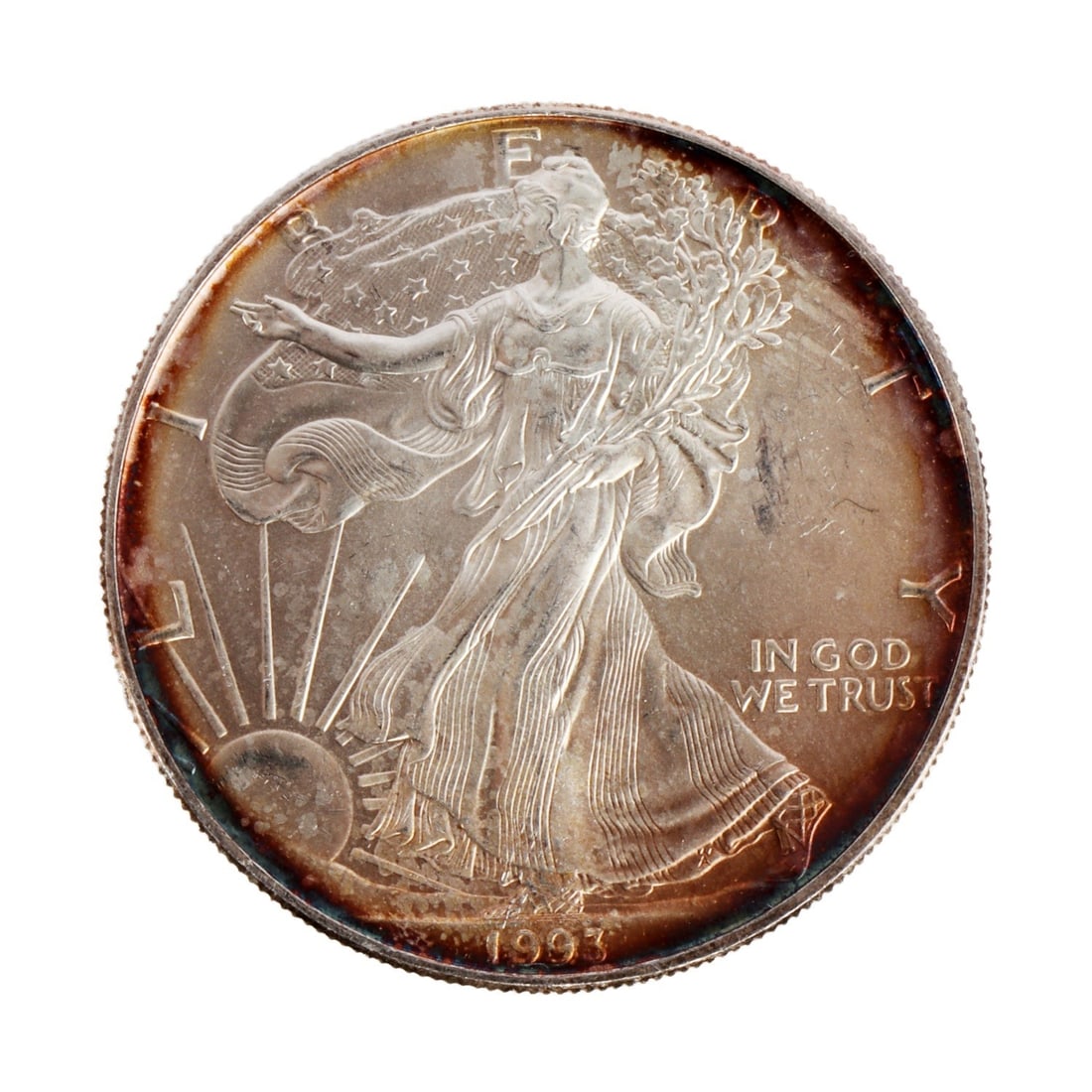 ONE US SILVER EAGLE 1 OZT .999 FINE SILVER COIN (1 of 3)