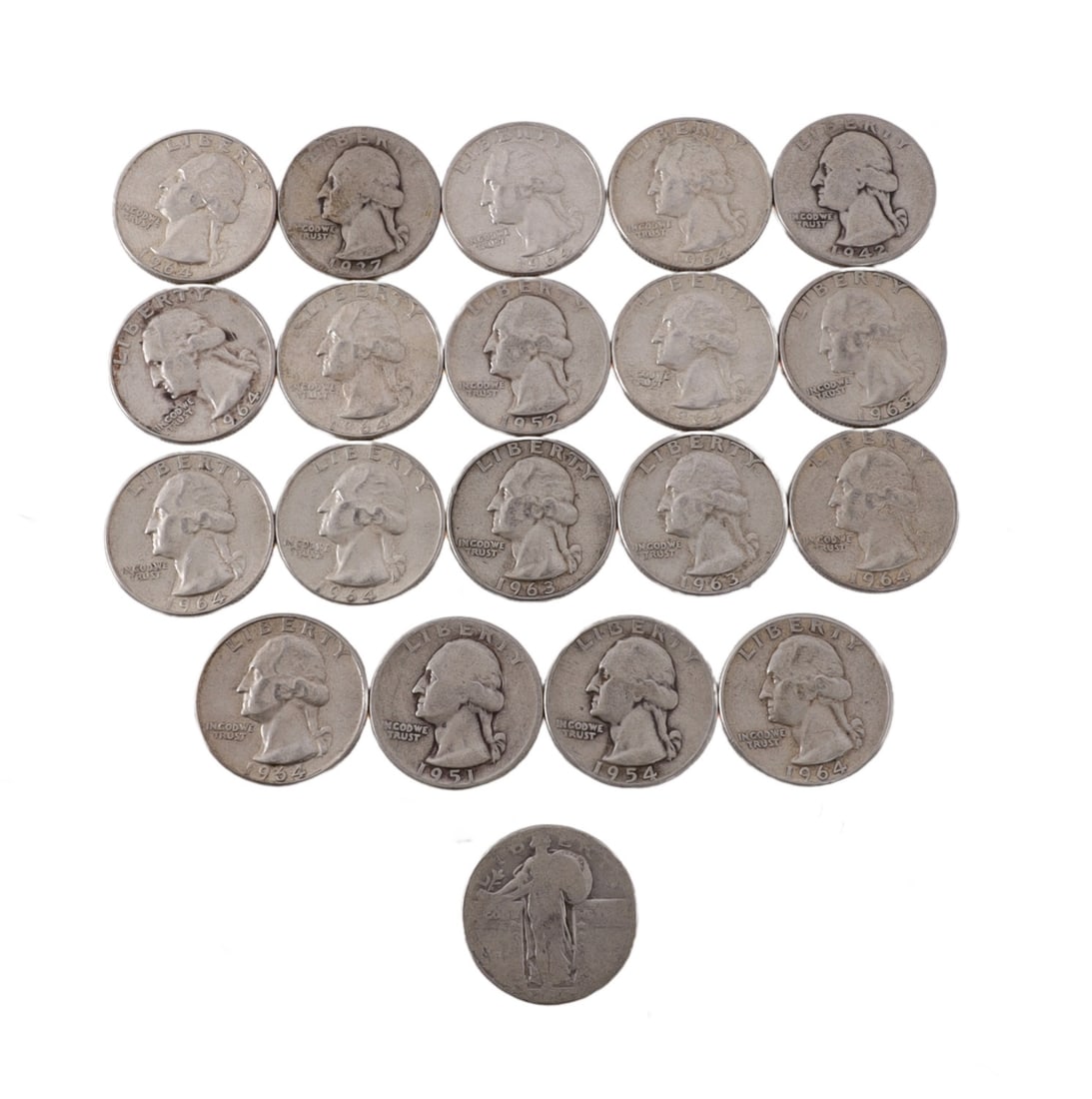 $5 FACE WASHINGTON SILVER QUARTERS (1 of 2)