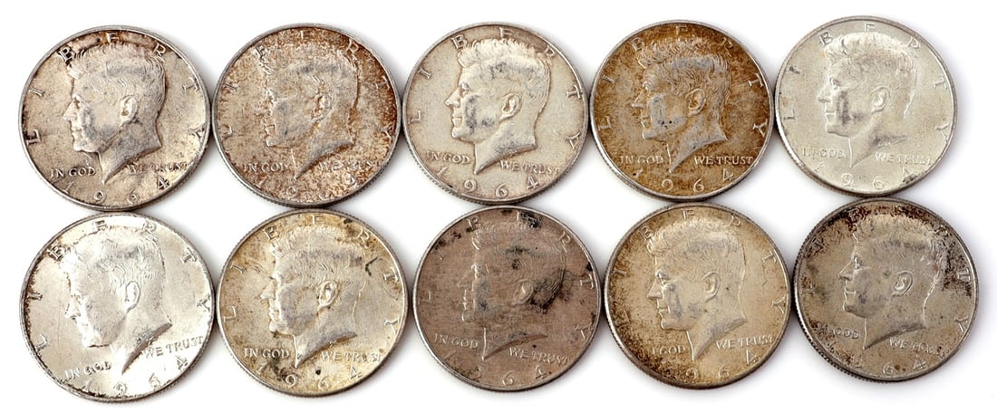 $5 FACE SILVER KENNEDY HALF DOLLAR COIN LOT (1 of 2)