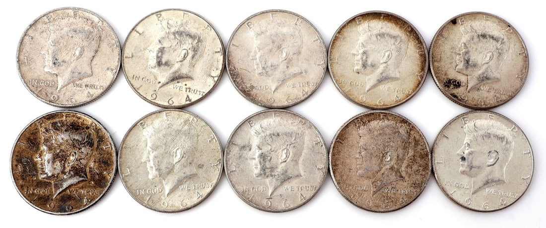 $5 FACE SILVER KENNEDY HALF DOLLAR COIN LOT (1 of 2)