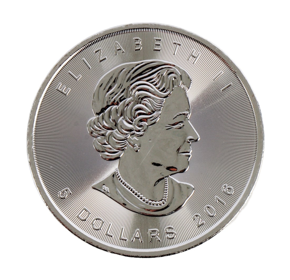 ONE CANADA SILVER MAPLE LEAF COIN 1 OZT .9999 FINE (1 of 2)