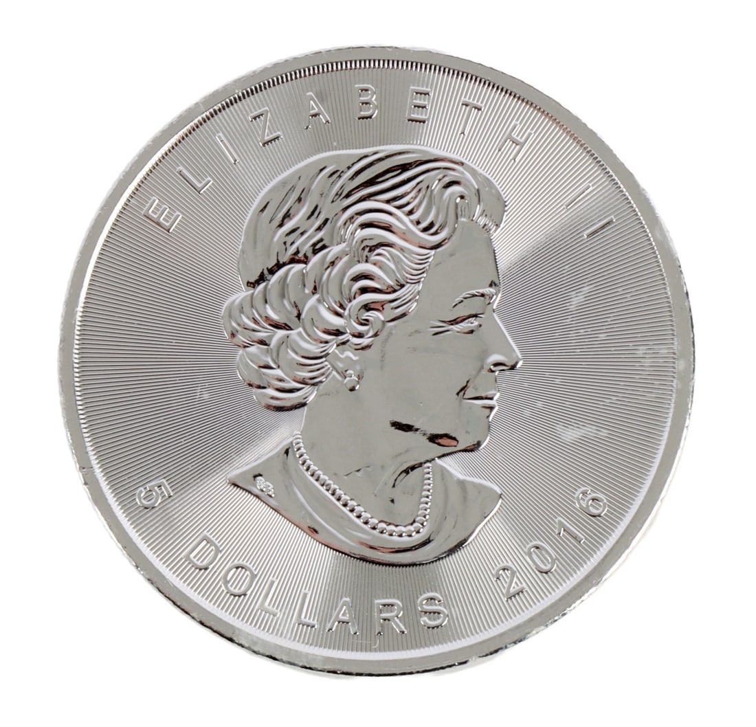 ONE CANADA SILVER MAPLE LEAF COIN 1 OZT .9999 FINE (1 of 2)