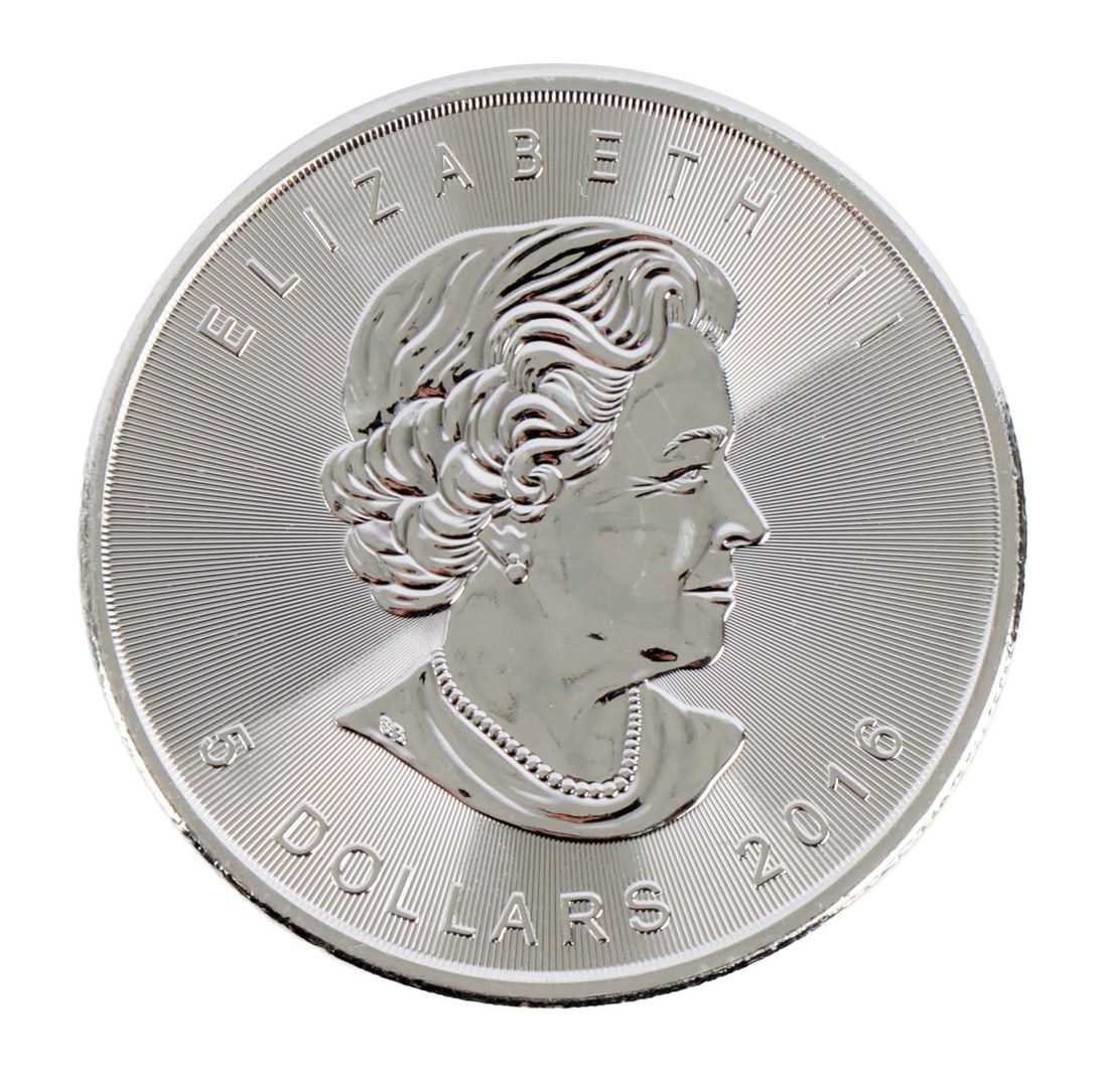 ONE CANADA SILVER MAPLE LEAF COIN 1 OZT .9999 FINE (1 of 2)