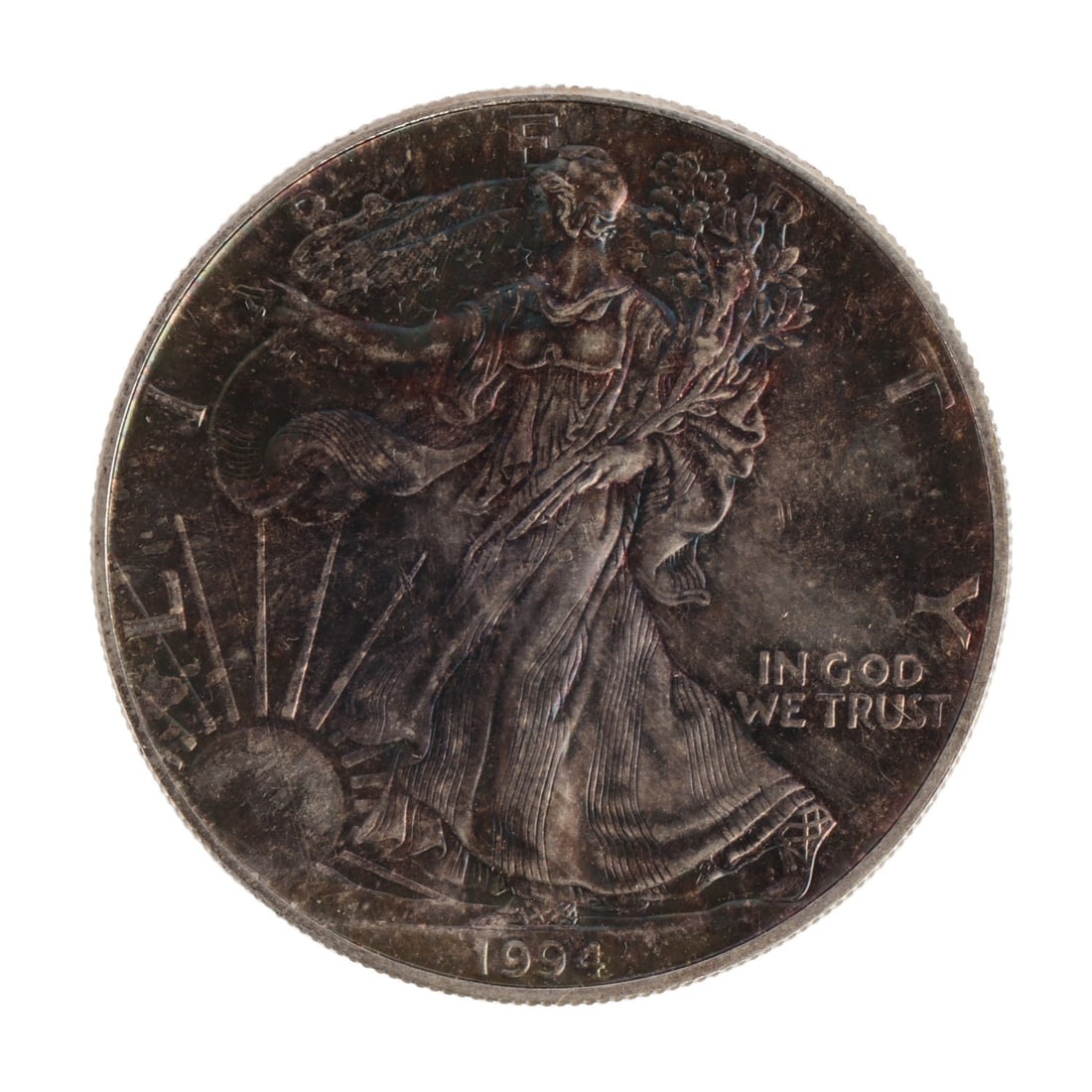 ONE US SILVER EAGLE 1 OZT .999 FINE SILVER COIN (1 of 2)