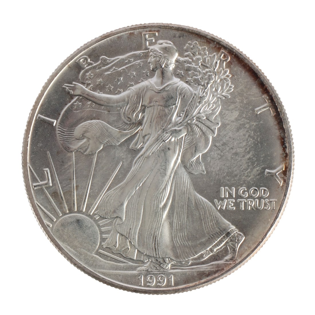 ONE US SILVER EAGLE 1 OZT .999 FINE SILVER COIN (1 of 2)