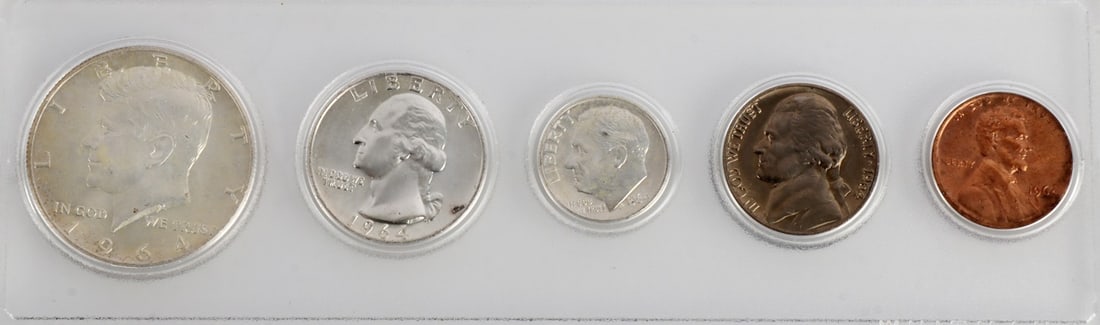 US 1964 MINT PROOF SET WITH 90% SILVER (1 of 2)