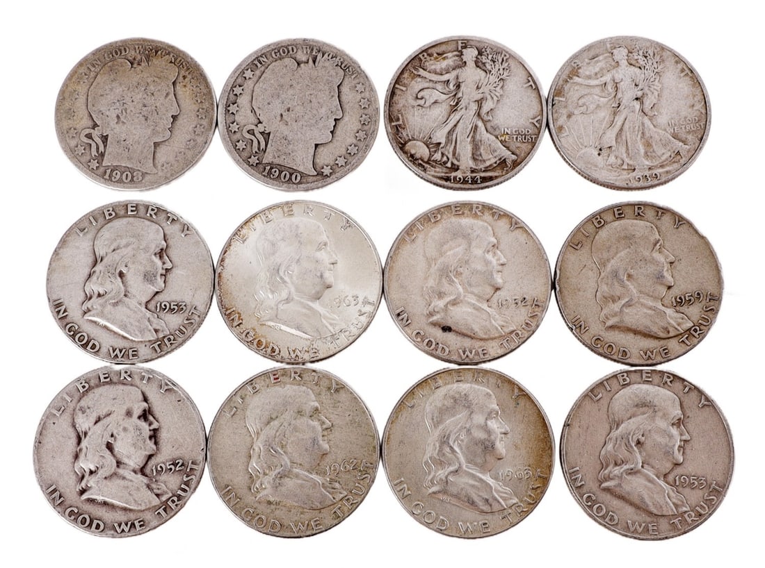 $6 FACE SILVER MIXED HALF DOLLAR LOT (1 of 2)