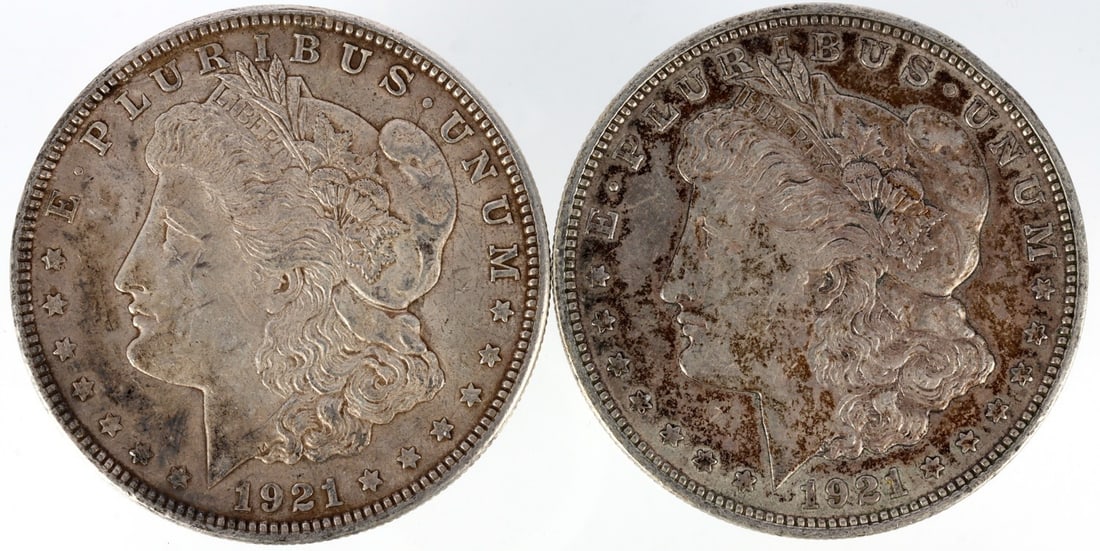 1921 D MORGAN SILVER DOLLAR COINS (1 of 3)