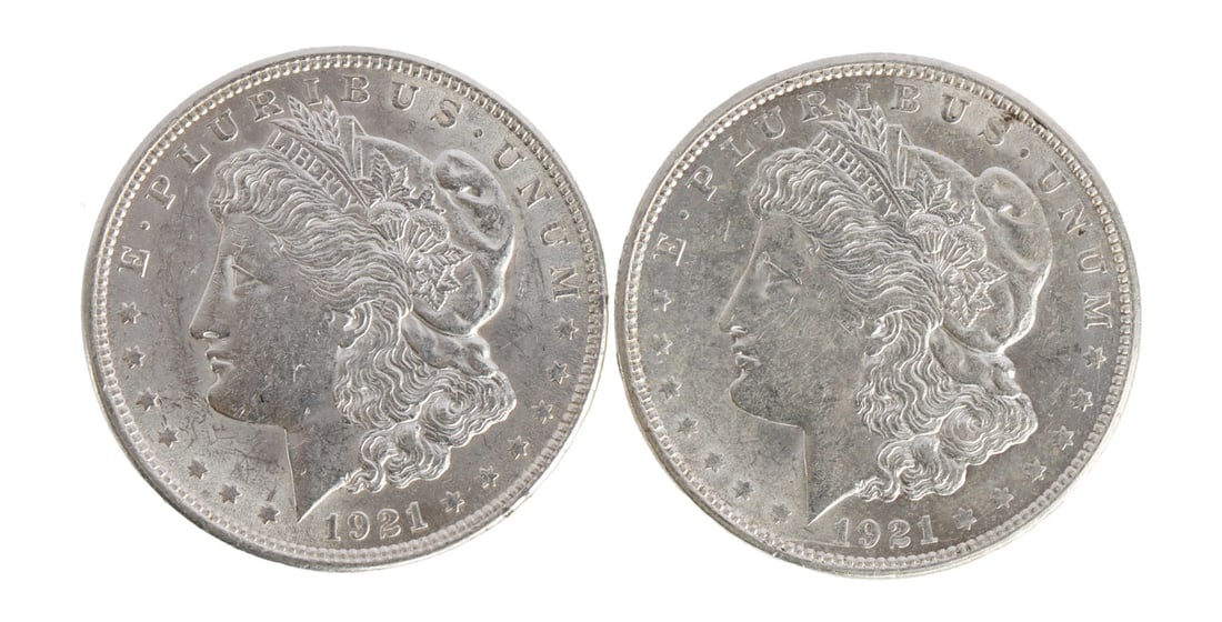1921 MORGAN SILVER DOLLAR COINS: 90% purity. This lot reserved at melt. || Payment & Shipping: Accounts without purchase history must pay via Zelle, money order, cashier's check or wire transfer. Items will ship within 10 business da