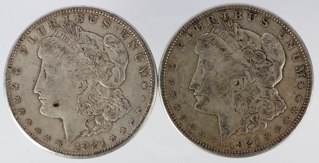 1921 S MORGAN SILVER DOLLAR COINS: 90% purity. This lot reserved at melt. || Payment & Shipping: Accounts without purchase history must pay via Zelle, money order, cashier's check or wire transfer. Items will ship within 10 business da