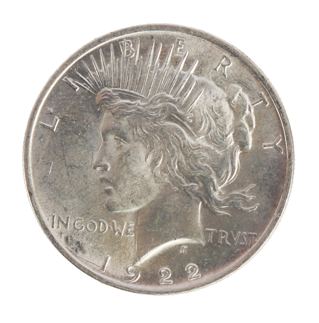 1922 MINT STATE PEACE SILVER DOLLAR COIN (1 of 3)