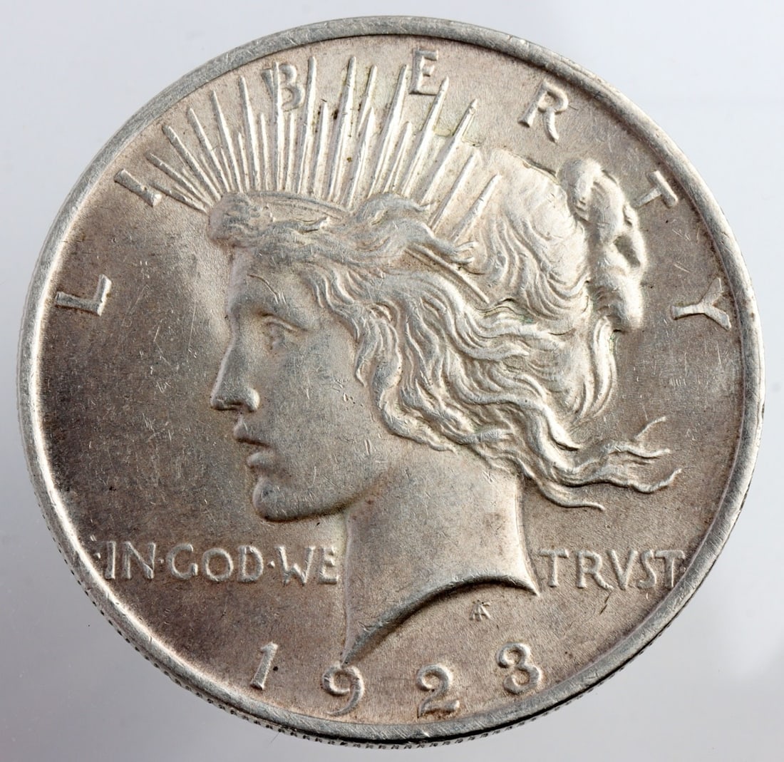 1923 US PEACE SILVER DOLLAR COIN (1 of 3)
