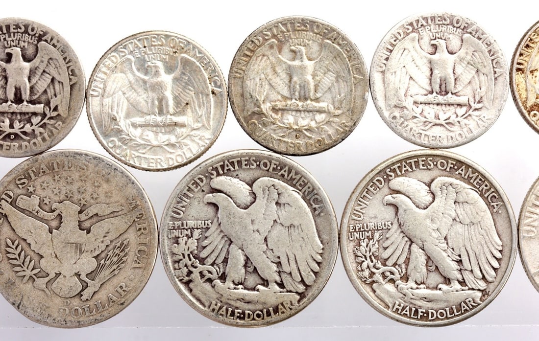 PRE-1964 US CONSTITUTIONAL SILVER $5 FACE VALUE - 7