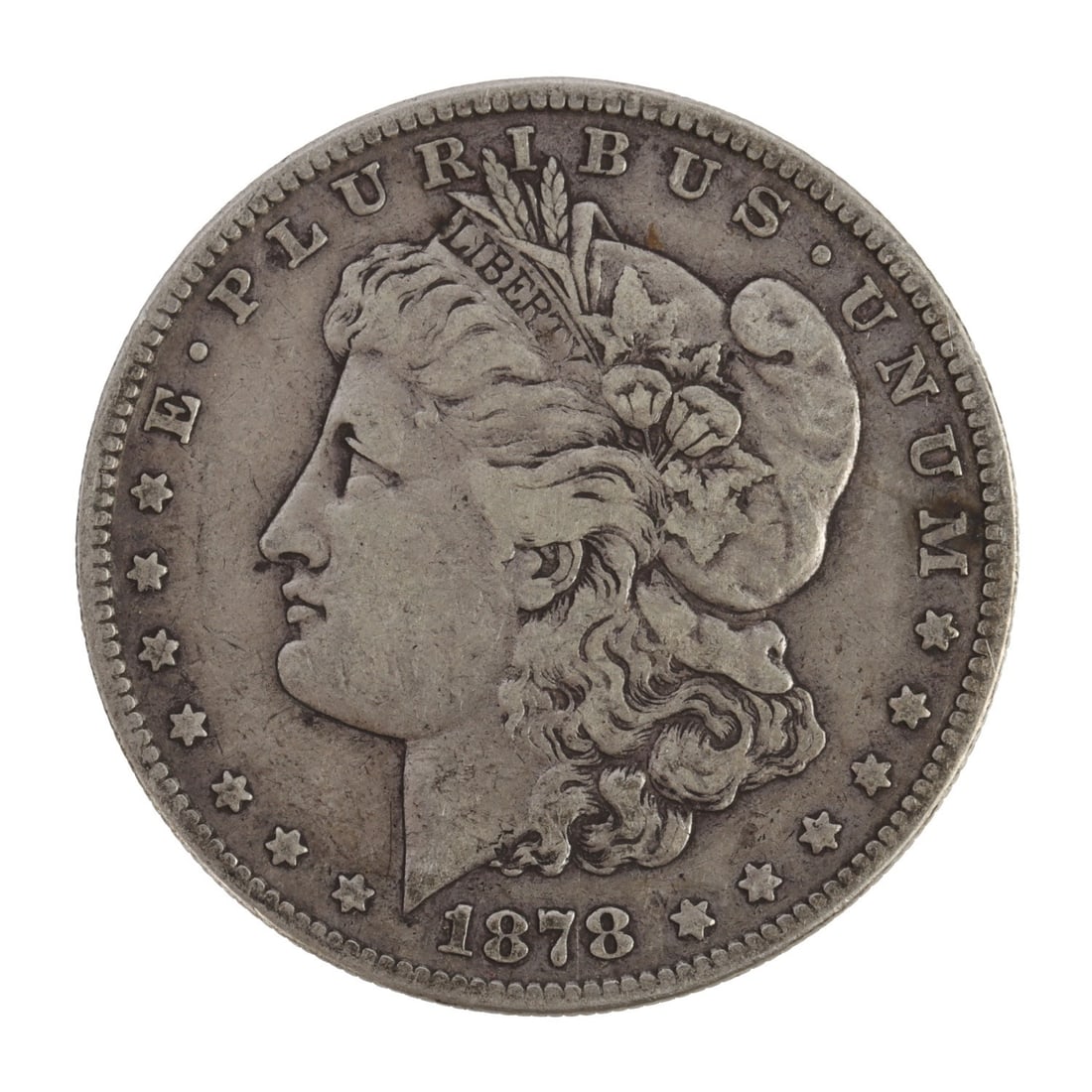 ONE US SILVER MORGAN DOLLAR COIN 1878 S (1 of 3)