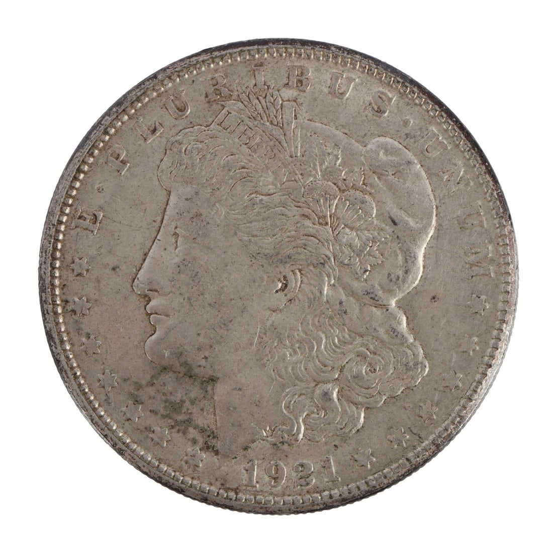 ONE US SILVER MORGAN DOLLAR COIN 1921 (1 of 3)