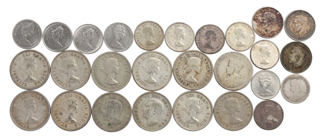100 GRAMS OF COMMONWEALTH SILVER COINS (1 of 8)