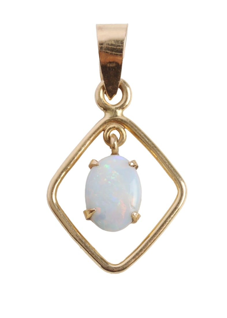 14KT YELLOW GOLD OPAL PENDANT (1 of 8)