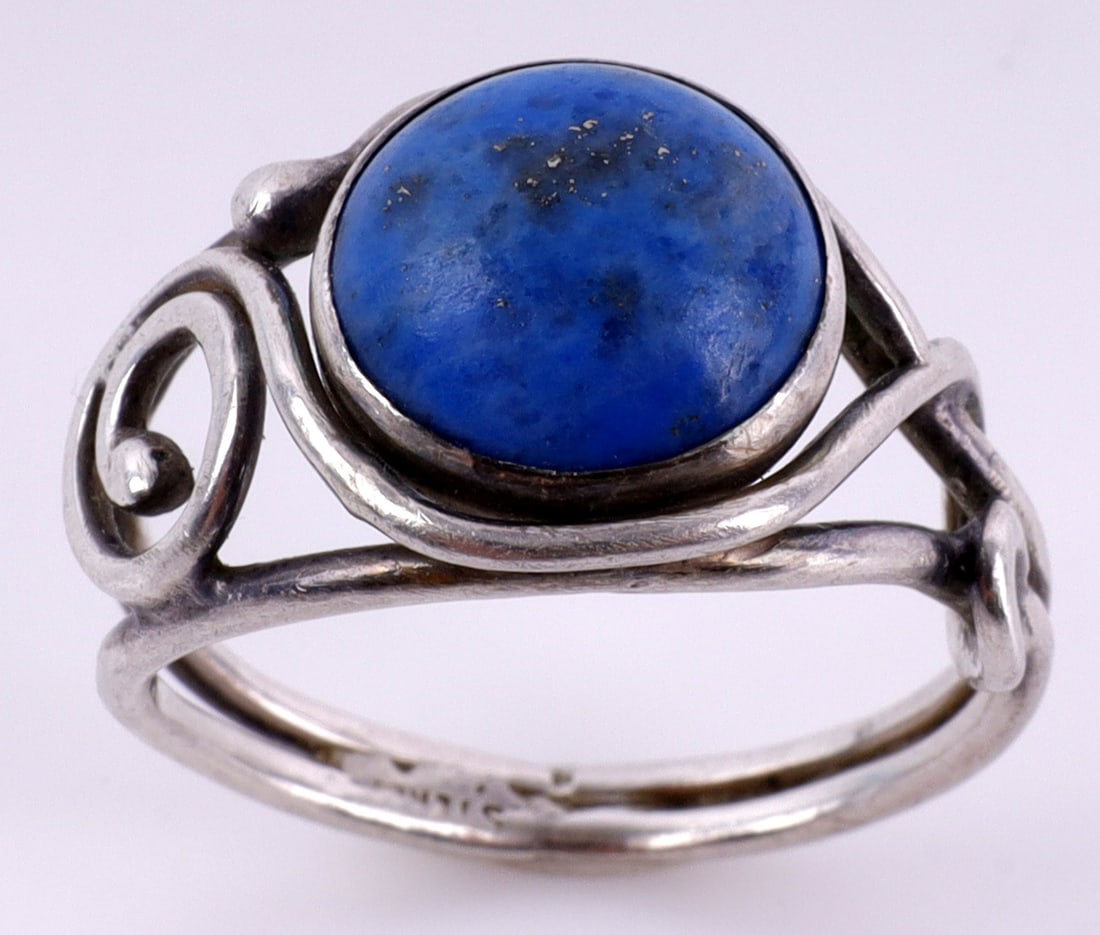 925 STERLING SILVER LAPIS RING HANDMADE - 2