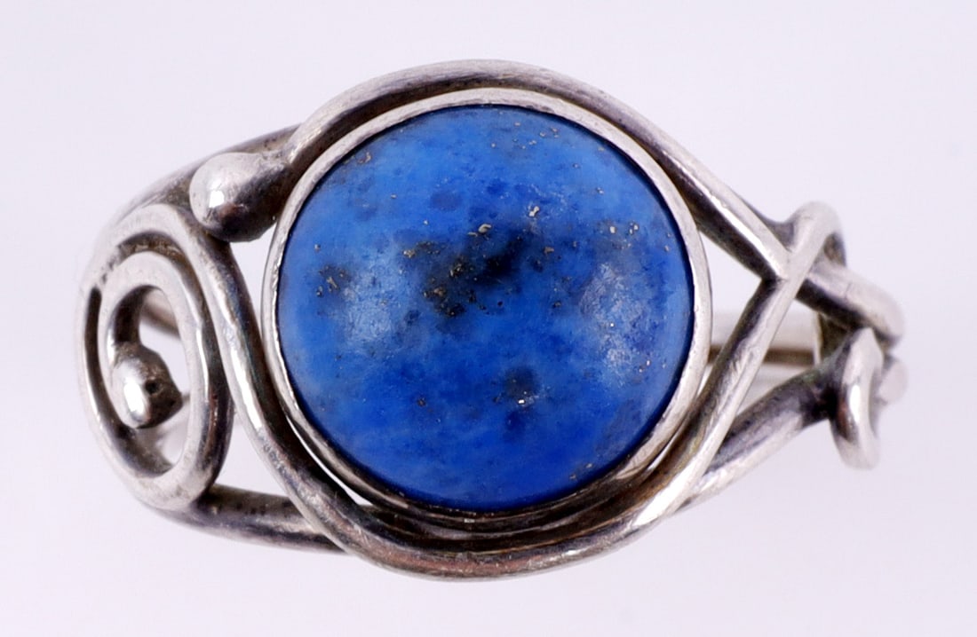 925 STERLING SILVER LAPIS RING HANDMADE - 3