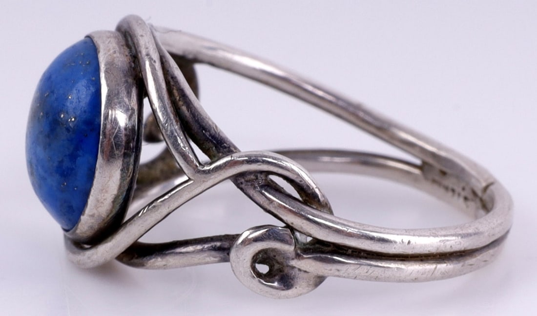 925 STERLING SILVER LAPIS RING HANDMADE - 7
