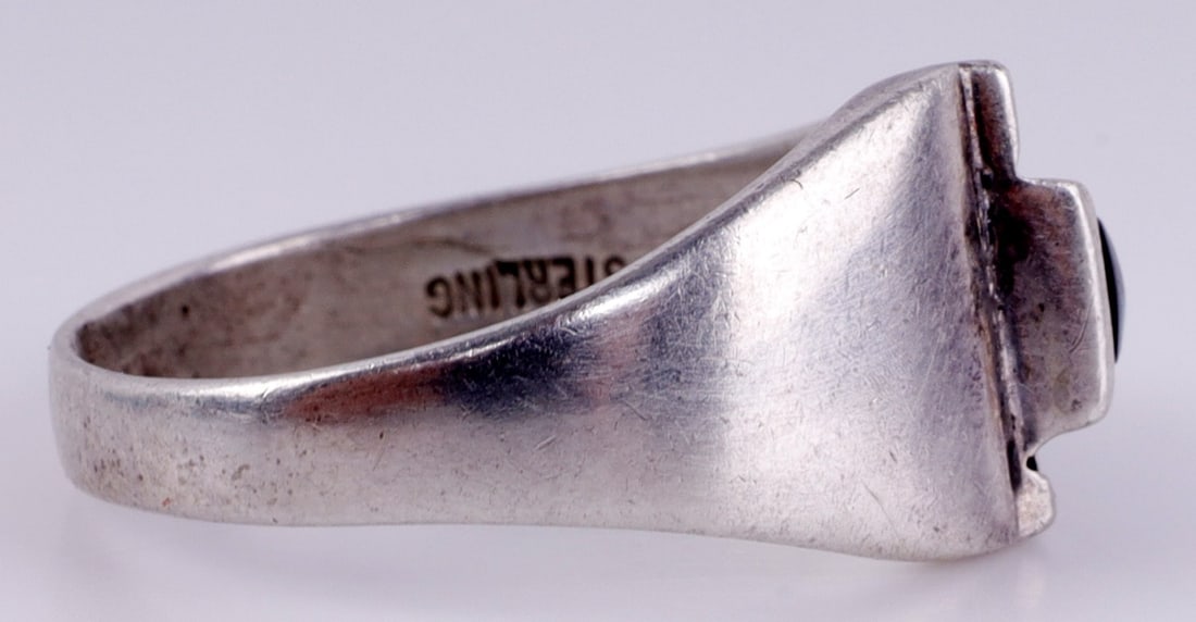 ZUNI STERLING SILVER TURQUOISE RING - 5