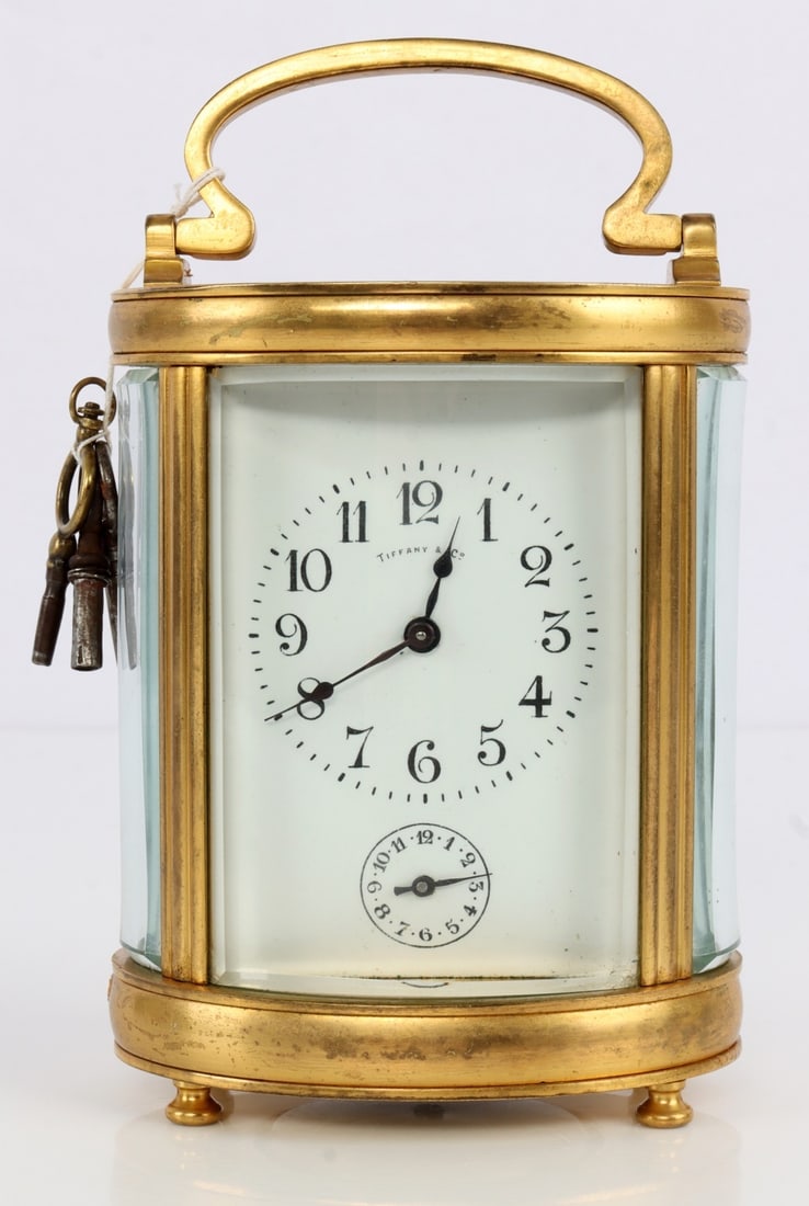 TIFFANY & CO BRASS CARRIAGE CLOCK (1 of 11)