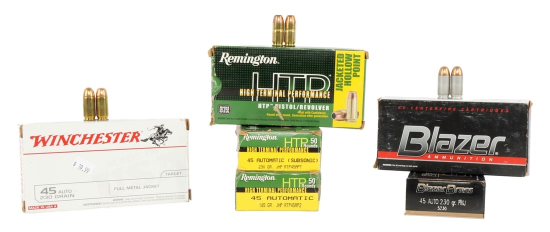 300 RDS .45 AUTO 230GR JHP & FMJ PISTOL AMMO (1 of 10)