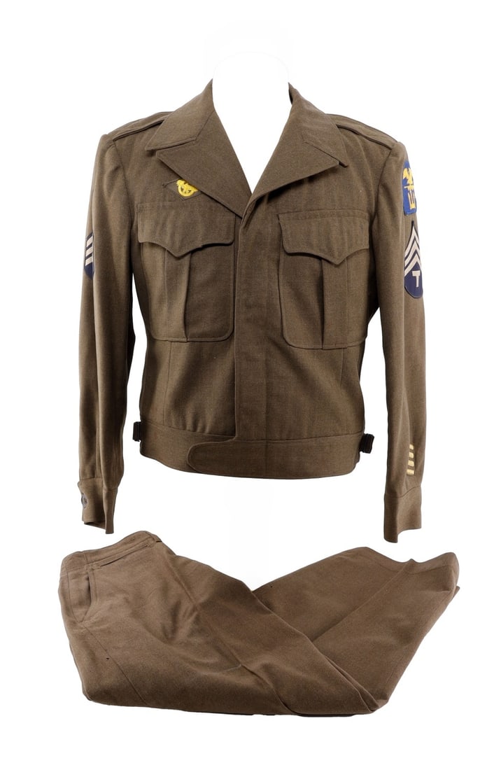 WWII US 1ST ENGINEER BRIGADE IKE JACKET & TROUSERS (1 of 18)