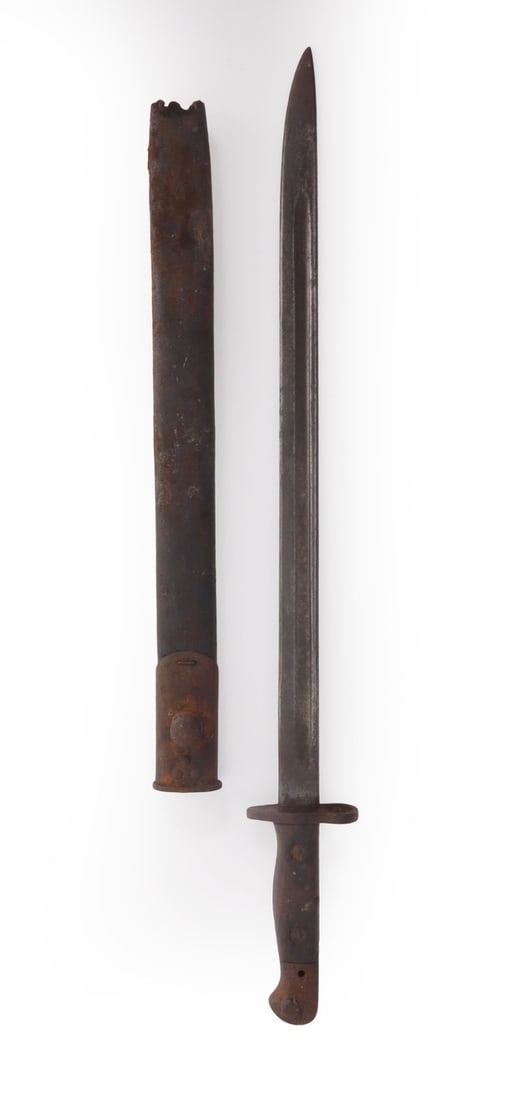 WWI BRITISH PATTERN 1907 SWORD BAYONET & SCABBARD (1 of 13)