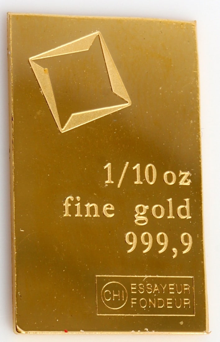 1/10 TROY OUNCE VALCAMBI SUISSE GOLD BAR (1 of 2)